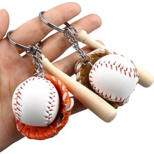 Buffer Buffer® Gerçekçi Beyzbol Tasarımlı Şık Anahtarlık Kolye Çanta Süsü Baseball Keychain