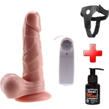 Lilitu Shop 17 cm Belden Bağlamalı Kumandalı Gerçekçi Titreşimli Dildo Vibratör Penis