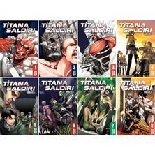 Titana Saldırı (Attack On Titan) 1-2-3-4-5-6-7-8. Ciltler Manga Seti - Hajime Isayama