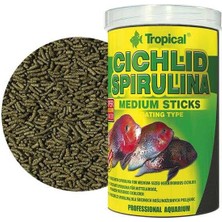 Tropical Cichlid Spirulina Medium Sticks Kovadan Bölme Balık Yemi 100 gr