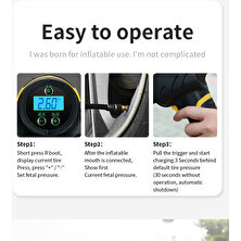 SW Future Hafif Dijital Ekran Taşınabilir ile Araba Kablosuz Hava Pompası El Lastik Hava Pompası (Yurt Dışından)