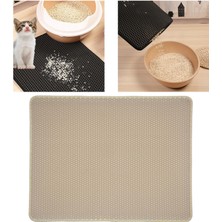 Dolity Petek Kedi Çöp Mat Yıkanabilir Kaymaz Kolay Temiz Su Geçirmez Taban Kutusu Bej 55X75 cm (Yurt Dışından)