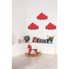 Hellove 3 Ahşap Bulut Ahşap Duvar Dekoru Çocuk Odası Süsü