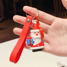 Dolity Sevimli Silikon Noel Anahtarlıklar Anahtar Charms Çanta Dekorları Noel Baba (Yurt Dışından)