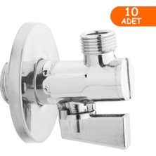 NSK 10 Adet Nsk Filtreli Klozet Taharet (Ara) Musluğu Rozetli (Toptan) 2512302 Krom
