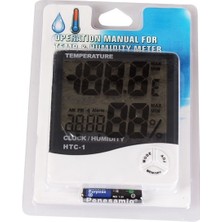 Easytoy LCD Elektronik Dijital Sıcaklık Nem Ölçer Iç Mekan Çok Işlevli Termometre Higrometre Hava Istasyonu Saati Htc-1
