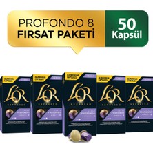 L'OR Lungo Profondo Intensity 8 Nespresso Uyumlu Kapsül Kahve Fırsat Paketi 10 Adet x 5 Paket