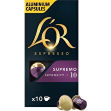 L'OR Supremo Intensity 10 Nespresso Uyumlu Kapsül Kahve Fırsat Paketi 10 Adet x 5 Paket