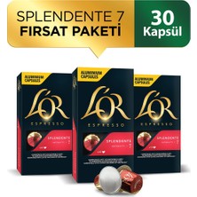 L'OR Splendente Intensity 7 Nespresso Uyumlu Alüminyum Kapsül Kahve Fırsat Paketi 10 Adet x 3 Paket