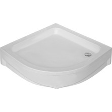 Sanica Oval Duş 75 x 75 Ön Panelli Standart Duş Teknesi