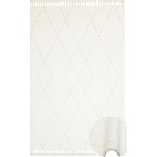 Eko Halı Urban URB02 WHITE 120X180 Etnik Desenlere Sahip Hav Toz Vermez Yumuşak Dokulu Modern Halı