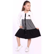 Toontoy Kids Toontoy Kız Çocuk Göğsü Pretty Nakışlı Elbise