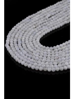 Dünya Doğal Taş 2 mm Faset Kesim Ay Taşı Dizi - DIZI0269