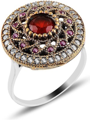 Söğütlü Silver Gümüş Kök Yakut Taşlı Otantik Gümüş Yüzük