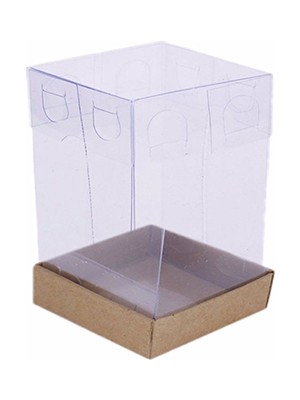 Darksent 6X6X6 cm Alt Kraft Üstü Asetat Kutu 100 Adet