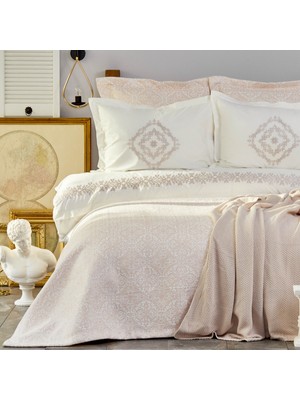 Karaca Home Adelle Gül Kurusu Nakışlı Private 10 Parça Pamuk Wedding Set