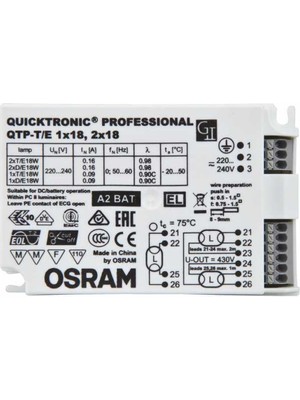 Osram 1X18, 2X18 Elektronik Balast