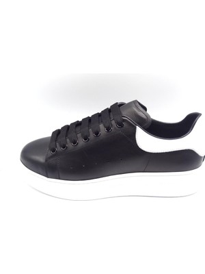 King Shoes Büyük Numara Spor Erkek Ayakkabı EKS425 Siyah Beyaz