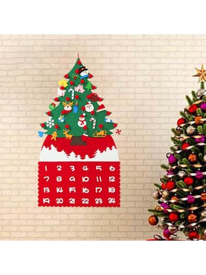 Lovoski Noel Kapı Classroom Noel Ağacı Için Advent Takvim Dekor Asılı Süsleme (Yurt Dışından)