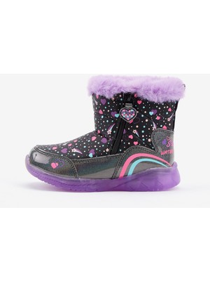 Skechers Illumi - Brights Küçük Kız Çocuk Siyah Işıklı Bot 302656N Bklv