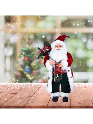 Lovoski Noel Baba Figürinler Decration Vintage Süsleme Yakacak Odun (Yurt Dışından)