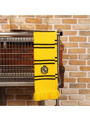 Sihir Dükkanı Hufflepuff Atkı 18×185 cm Lisanslı Örme Akrilik