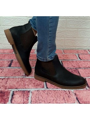 Voyager 3502 Kahve Renk Deri Bilekte Bağcıksız Lastikli Erkek Bot