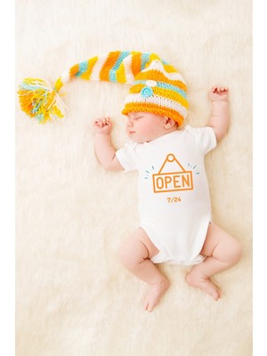 Tuğba Baby Unisex Bebek 7/24 Open Baskılı Body Zıbın