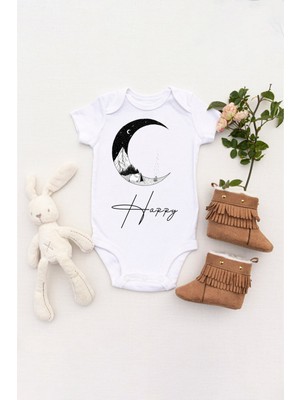 Tılsım Store Unisex Bebek Happy Baskılı Body Zıbın