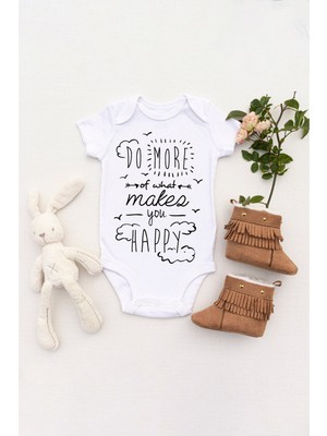 Tılsım Store Unisex Bebek Seni Mutlu Eden Şeyleri Daha Çok Yap Baskılı Body Zıbın