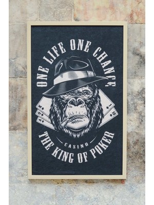 Maggie Art Poker Face  Metaframe Tablo