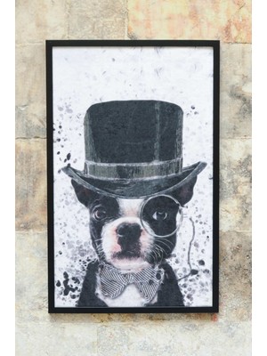 Maggie Art Terrier Holmes Özel Tasarım Metaframe Tablo