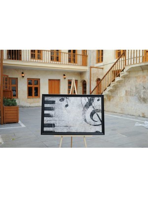 Maggie Art Piano Black Metaframe Tablo