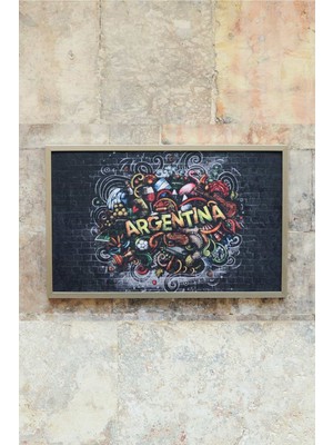 Maggie Art Arjantin - Ülkeler Serisi Metaframe Tablo