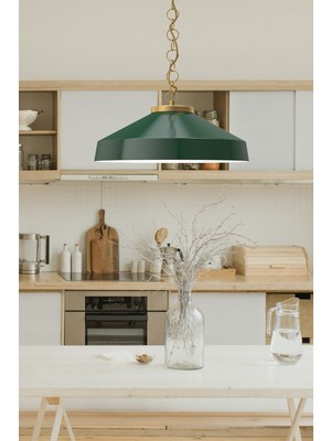 Studıo No.on Avize Sarkıt York Eskitme Nefti Yeşil Mutfak Yemek Odası Salon Cafe Restaurant