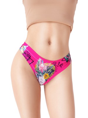 Mememe Fashion Kadın Çok Renkli Dikişsiz Izsiz Tanga Külot