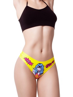 Mememe Fashion Kadın Çok Renkli Dikişsiz Izsiz Tanga Külot