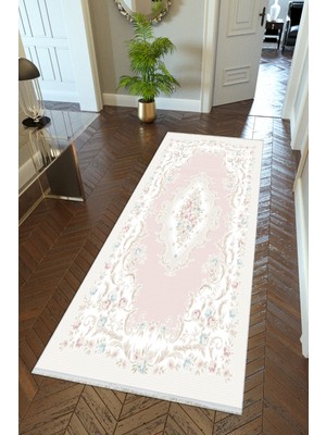 10 Post Online Yolluk Mor Gri Kaymaz Kesme Yıkanabilir Ince Dijital Baskı Koridor Halısı