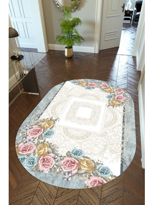 10 Post Online Yolluk Beyaz Krem Turkuaz Pembe Kaymaz Kesme Yıkanabilir Ince Dijital Baskı Koridor Halısı