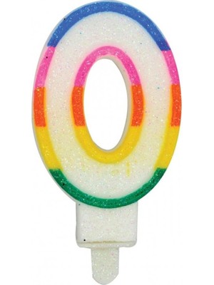 Partici 0 Yaş Rengarenk Doğum Günü Mum