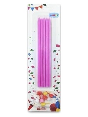 Partici Pembe Mum 10'lu 15 cm