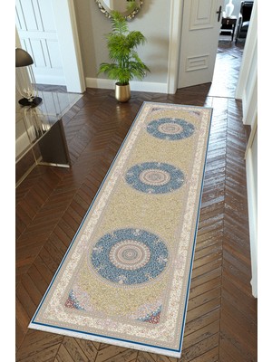 10 Post Online Yolluk Salon Halısı Haki Kaymaz Kesme Yıkanabilir Ince Dijital Baskı Koridor Halısı