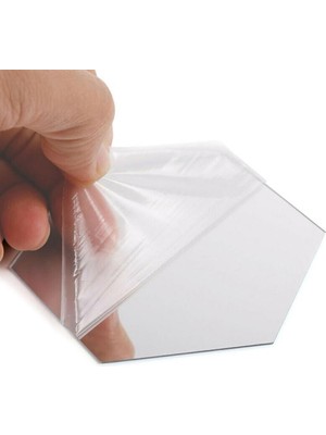 Lilibeaty Yapışkanlı Dekoratif Akrilik Ayna Altıgen ( 12 Adet )