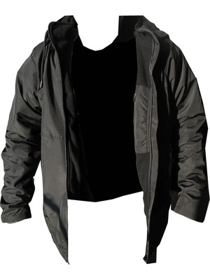 Wooppo Wooppo-Erkek Mont/yağmurluk-Siyah
