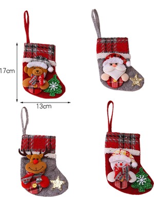 Shopfocus Noel Yeni Stil Yaratıcı Bebek Noel Çorap Hediye Çantası (Yurt Dışından)