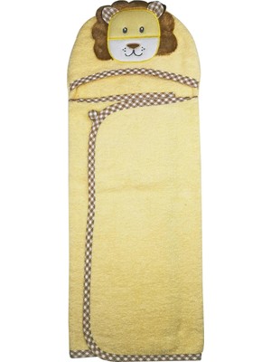 Sevnur Baby Yeni Doğan Kukla Aslan Oyuncaklı Bebek Bornoz Silgi %100 Pamuk 0-9 Aylık