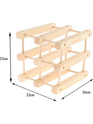 Dolity 3 Katmanlı Ahşap Şarap Rafı (Yurt Dışından)