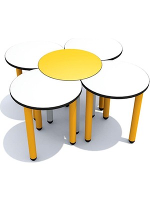 Woody Life Papatya Çocuk Odası Metal Ayaklı Masa 180 cm