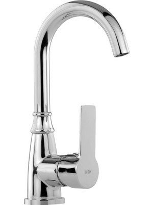 Nsk Alamera Kuğu Lavabo Bataryası Mix Aç Kapa Krom N2016002