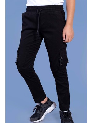 Toontoy Kids Toontoy Erkek Çocuk Beli Lastikli Kargo Cepli Jogger Pantolon